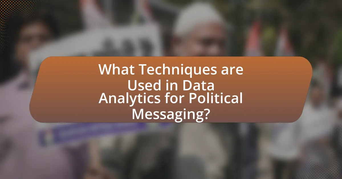 What Techniques are Used in Data Analytics for Political Messaging?