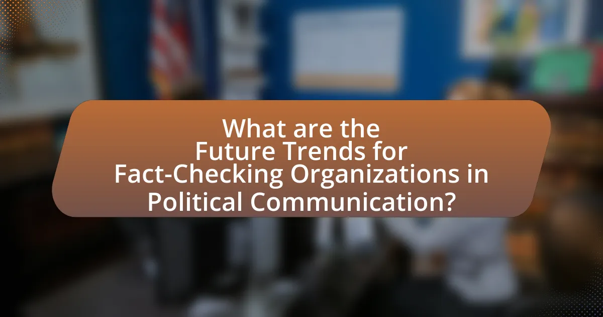What are the Future Trends for Fact-Checking Organizations in Political Communication?