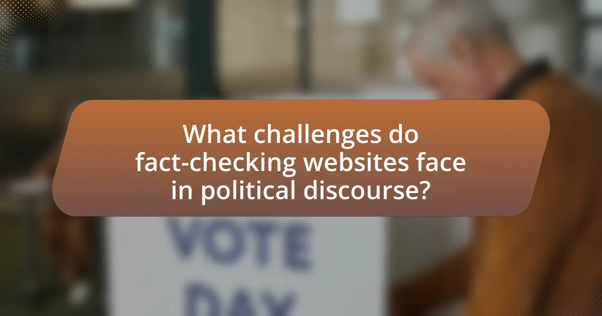 What challenges do fact-checking websites face in political discourse?