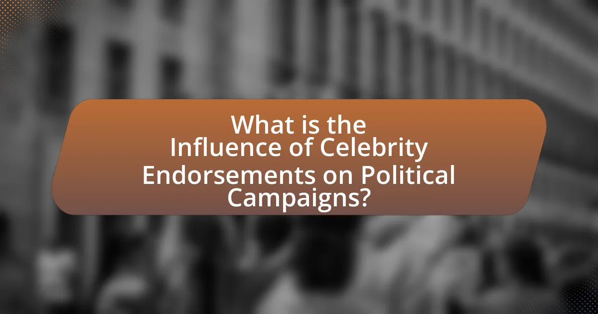 What is the Influence of Celebrity Endorsements on Political Campaigns?