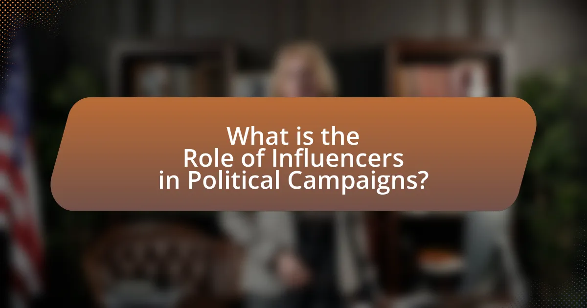 What is the Role of Influencers in Political Campaigns?